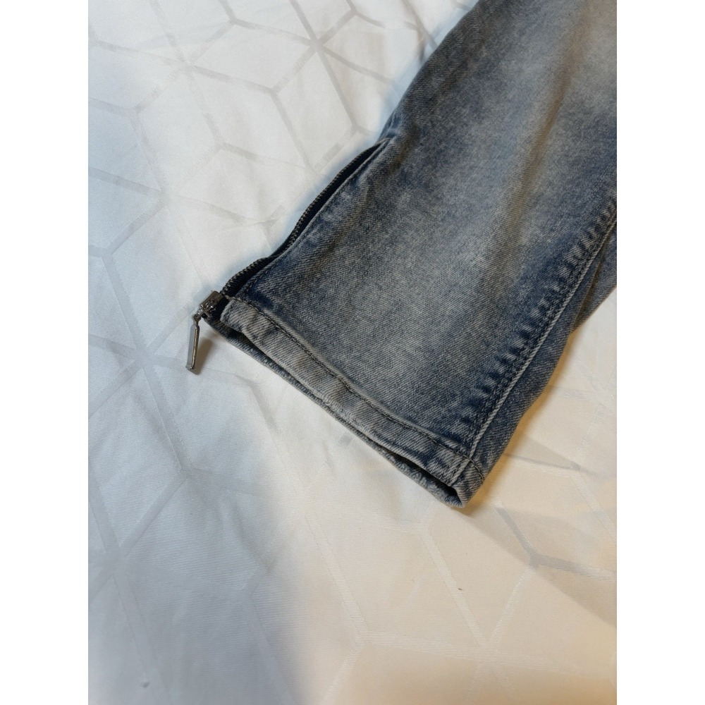White House Black Market Jeans Womens 6 Blue Capri Y2K Style Zip Hem - Picture 11 of 15